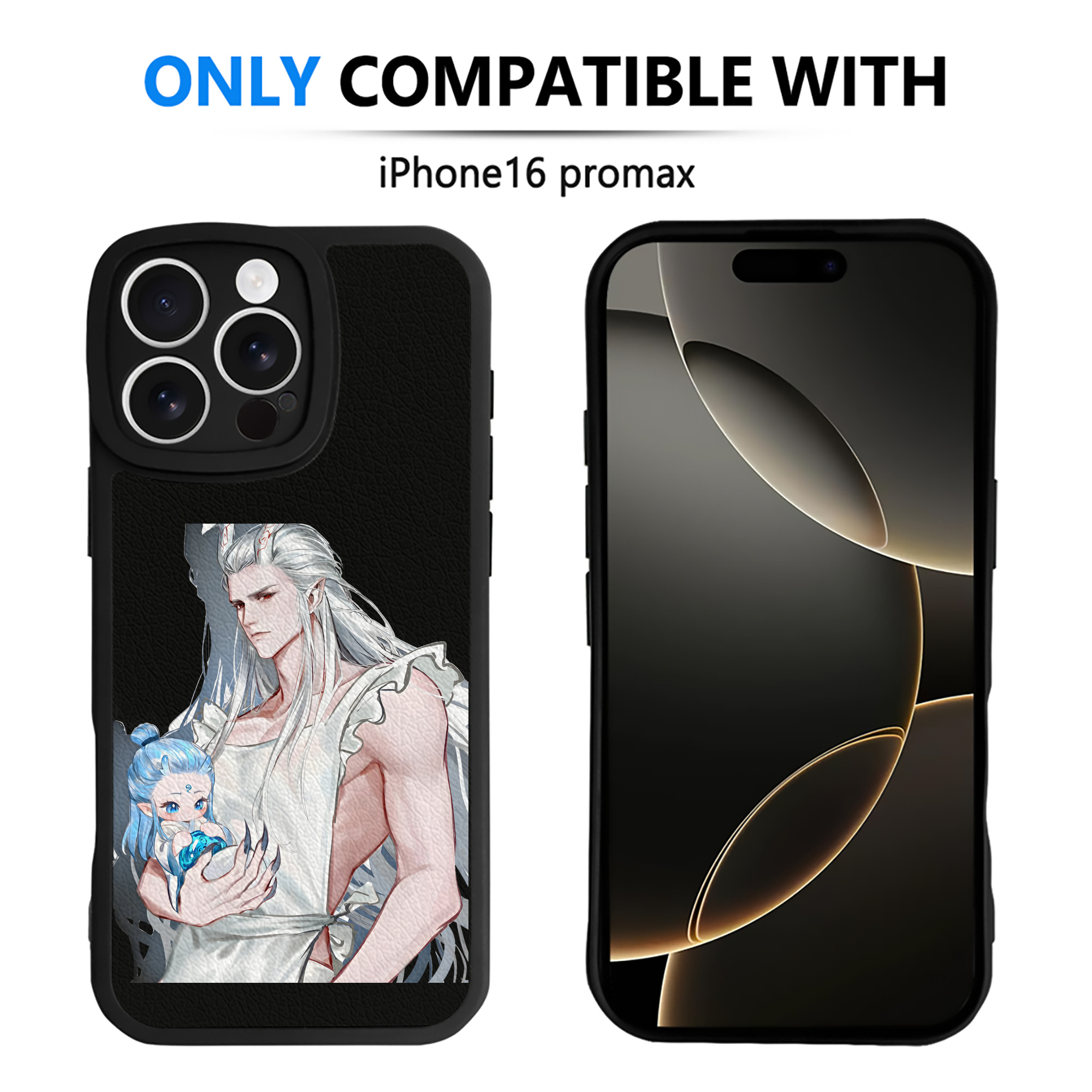（画像用） Ne Zha 2 ナタ 魔童の大暴れ 【iPhone 16シリーズ対応】シリコンスマホケース（レザー調） 材質：シリコン